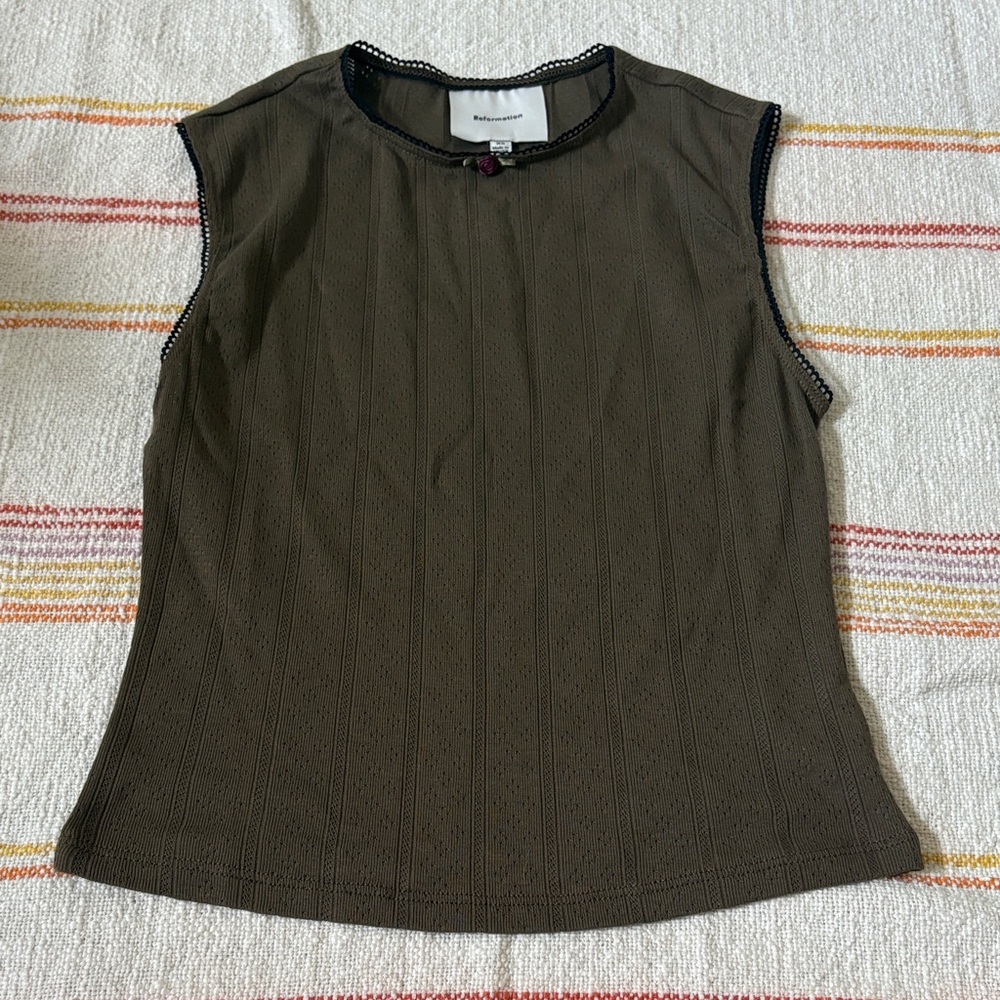 XS - NWOT - Reformation - Green Muscle Tank